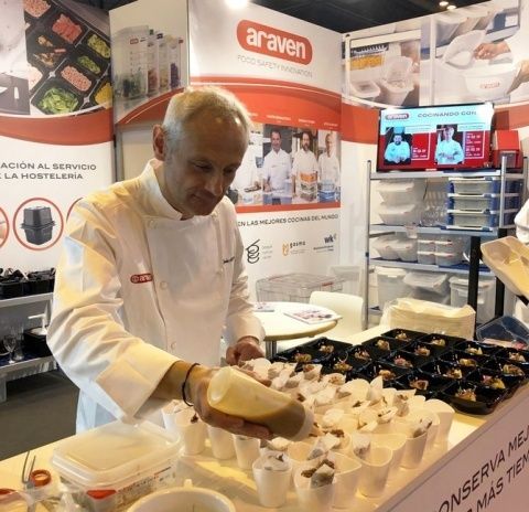 Jes&uacute;s Almagro har&aacute; una demostraci&oacute;n de su cocina en el stand de Araven en Madrid Fusi&oacute;n.