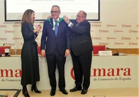 El presidente del Grupo Cosentino, Francisco Martínez-Cosentino, recibe el reconocimiento. El presidente del Grupo Cosentino, Francisco Martínez-Cosentino, recibe el reconocimiento.