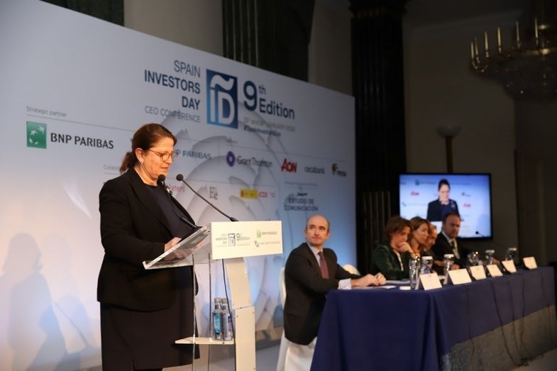 Cecilia Boned, Presidenta de BNP Paribas durante su intervenci&oacute;n en el SID.