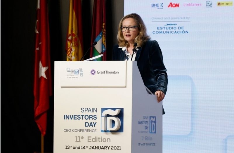 Nadia Calviño, vicepresidenta tercera, en la XI Edición del SID. Nadia Calviño, vicepresidenta tercera, en la XI Edición del SID.