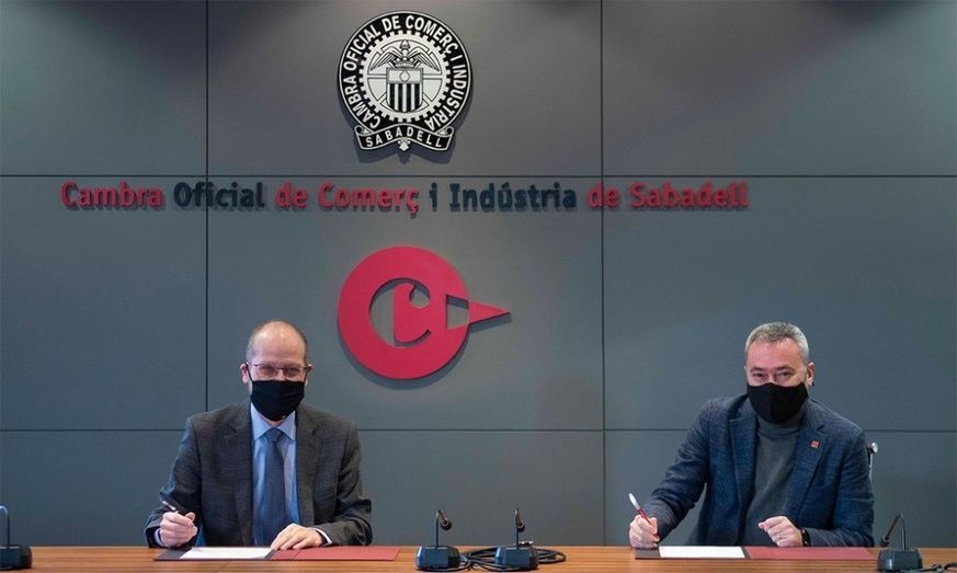 Ramon Alberich, presidente de la Cambra de Comer&ccedil; de Sabadell (Izquierda) y Juan Antonio Fern&aacute;ndez, CEO de Ekon.