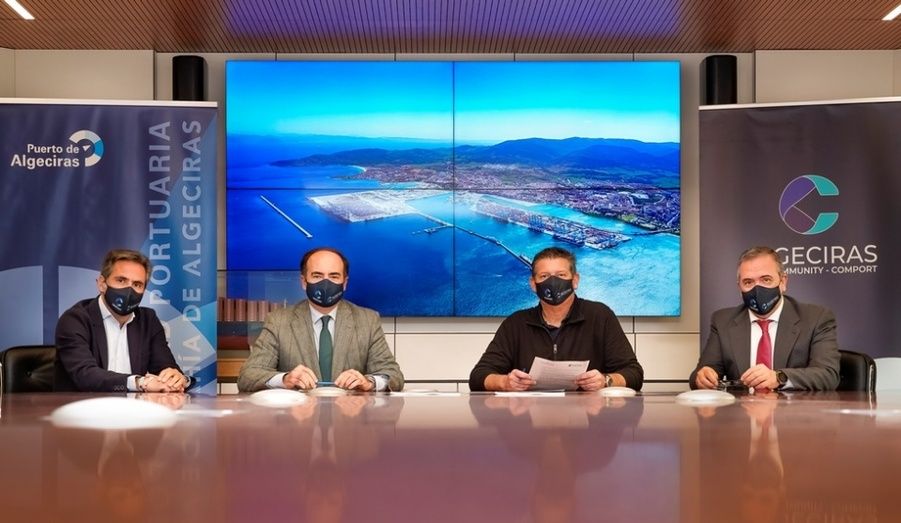 Landaluce y Tejedor firman la colaboración para la promoción del Puerto de Algeciras los próximos 2 años. Landaluce y Tejedor firman la colaboración para la promoción del Puerto de Algeciras los próximos 2 años.