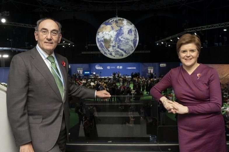 Ignacio Gal&aacute;n y la Primera Ministra de Escocia.