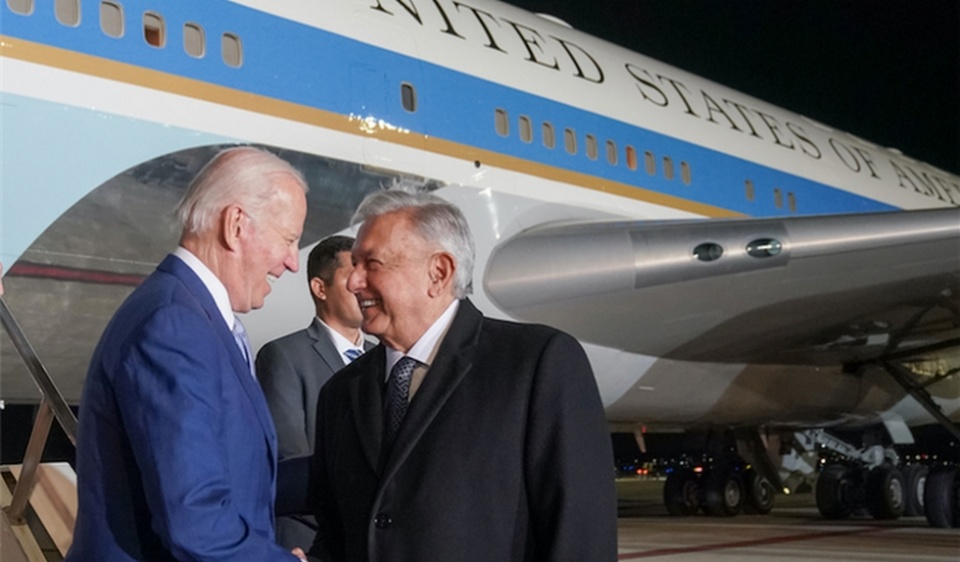 El presidente de México, Andrés Manuel López Obrador recibe a su homólogo estadounidense, Joseph R. Biden. (Imagen: Presidencia de México). El presidente de México, Andrés Manuel López Obrador recibe a su homólogo estadounidense, Joseph R. Biden. (Imagen: Presidencia de México).