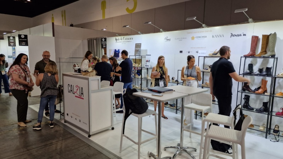 Espacio de Calzia en una de las ferias internacionales de calzado celebradas en 2023.