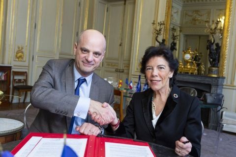 Jean-Michel Blanquer e Isabel Cela&aacute;.