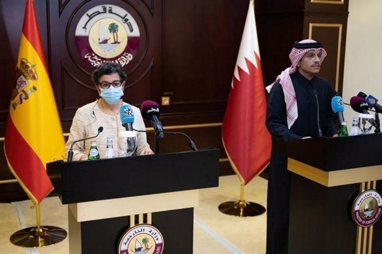 Arancha González Laya ha sido recibida en audiencia por el Emir del Estado de Catar, S.A. el jeque Tamim bin Hamad Al Thani. Arancha González Laya ha sido recibida en audiencia por el Emir del Estado de Catar, S.A. el jeque Tamim bin Hamad Al Thani.