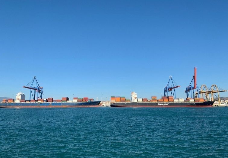 Operativa de buques en el Puerto  de M&aacute;laga.
