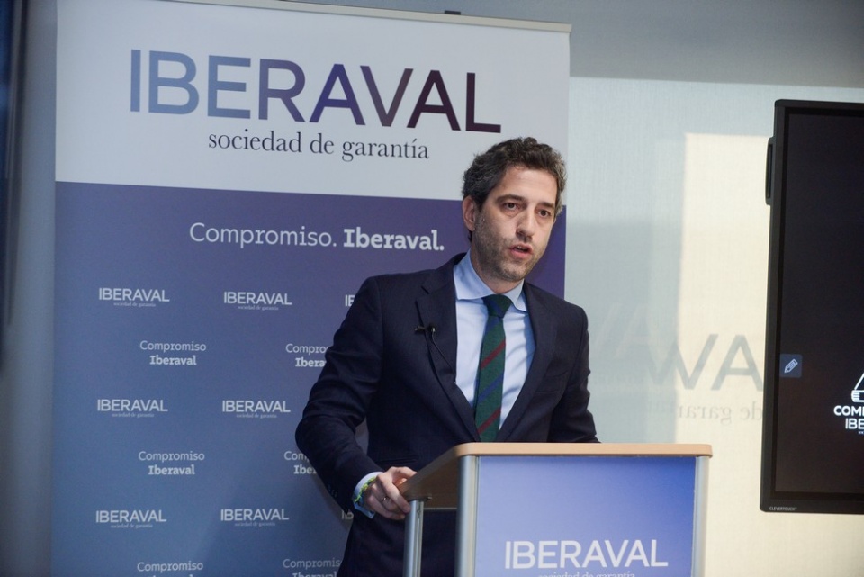 presidente del Consejo de Administraci&oacute;n de Iberaval, C&eacute;sar Pontvianne, detallando los principales aspectos del nuevo Plan Estrat&eacute;gico.