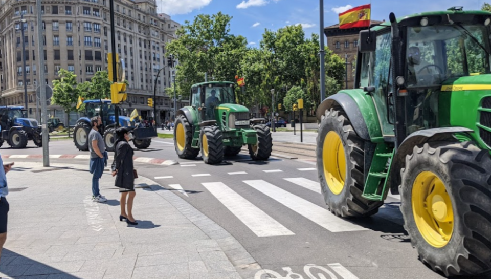 Imagen de archivo. Protestas de agricultores en Espa&ntilde;a.