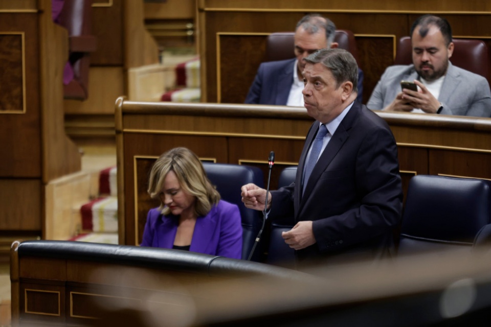 Luis Planas en la sesión de control al Gobierno en el Congreso de los Diputados. Luis Planas en la sesión de control al Gobierno en el Congreso de los Diputados.