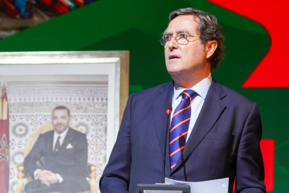 El presidente de CEOE durante su intervenci&oacute;n en el Foro Empresarial Copa del Mundo 2030 Marruecos-Espa&ntilde;a-Portugal.