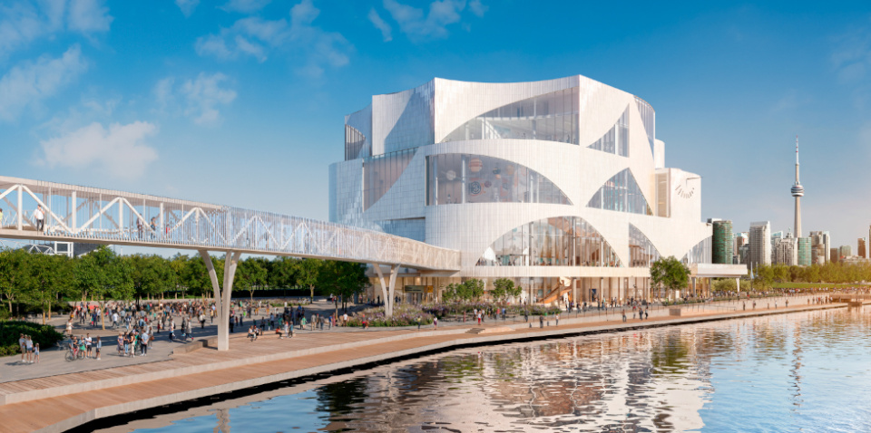 El museo tendrá un diseño icónico y revitalizará Ontario Place, en armonía con el lago Ontario. El museo tendrá un diseño icónico y revitalizará Ontario Place, en armonía con el lago Ontario.