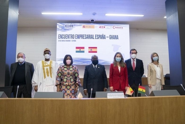 El encuentro se ha celebrado con motivo de la visita oficial del presidente de Ghana a Espa&ntilde;a.