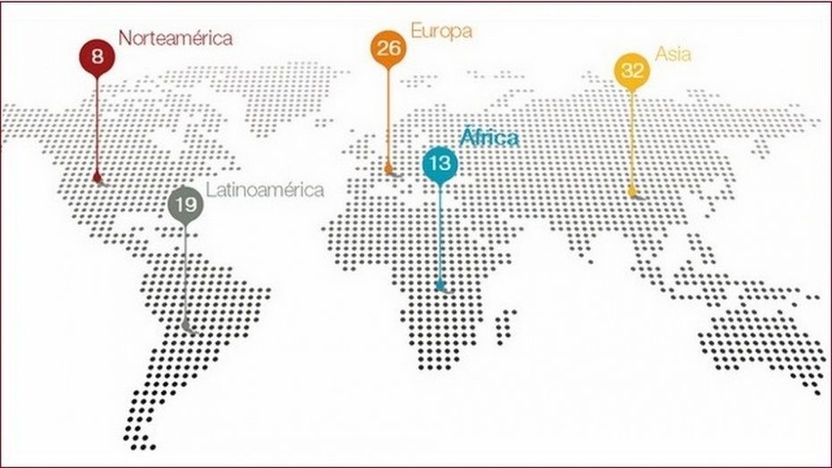 102 oficinas econ&oacute;micas y comerciales en el exterior y 31 direcciones territoriales y provinciales en Espa&ntilde;a permiten realizar este plan.