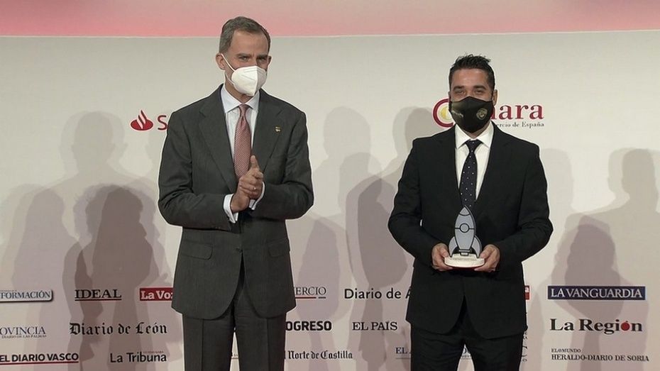 SM el Rey con el ganador del Premio Nacional Pyme del Año 2020. SM el Rey con el ganador del Premio Nacional Pyme del Año 2020.