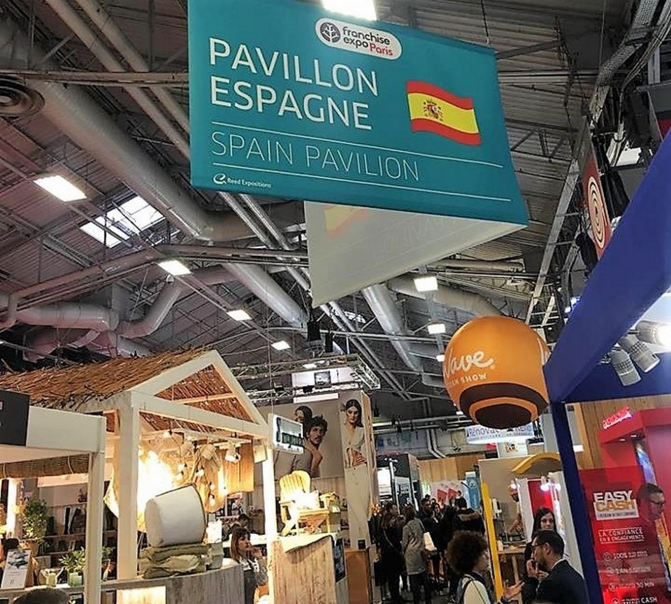 Pabell&oacute;n Espa&ntilde;ol en la feria de franquicias de Par&iacute;s.