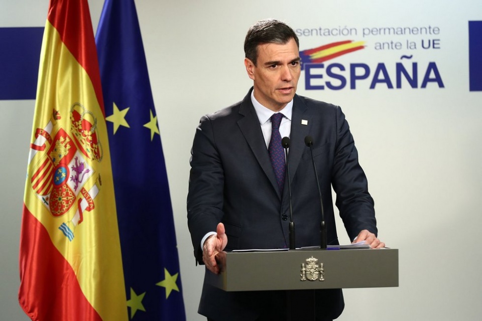 Pedro Sánchez, durante la rueda de prensa ofrecida al término de la reunión del Consejo Europeo. Pool Moncloa/Fernando Calvo. Pedro Sánchez, durante la rueda de prensa ofrecida al término de la reunión del Consejo Europeo. Pool Moncloa/Fernando Calvo.