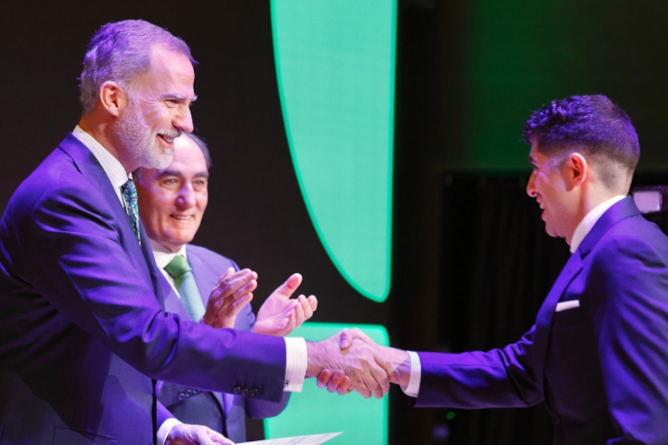 Su Majestad en Rey Felipe VI entrega de las Becas Iberdrola.