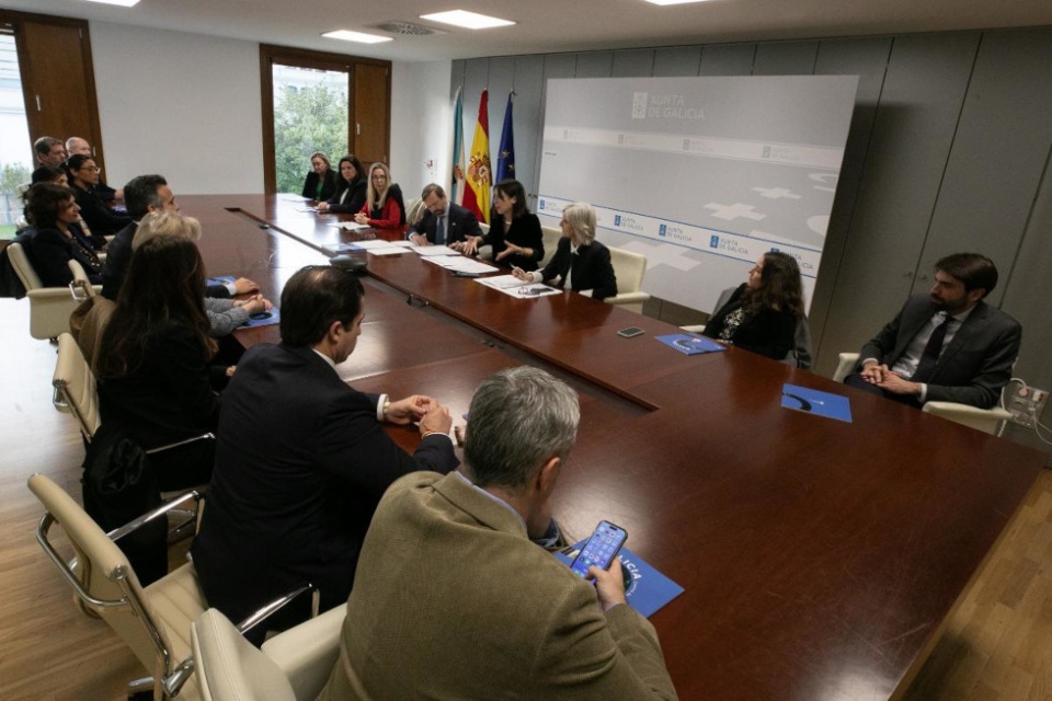 La reunión de trabajo con la delegación estadounidense. La reunión de trabajo con la delegación estadounidense.