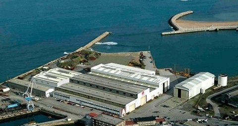 Duro Felguera, vista a&eacute;rea del taller de DF Calderer&iacute;a Pesada, Gij&oacute;n.