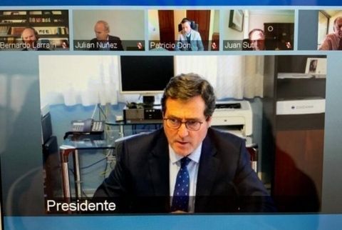 Presidentes en la reuni&oacute;n telem&aacute;tica.