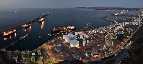 Zona industrial del Puerto de Bilbao.