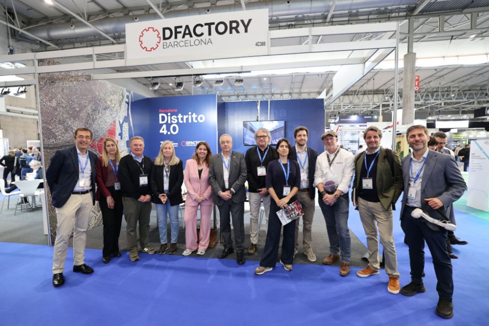 Stand del CZFB con la presencia de algunas de las empresas que est&aacute;n instaladas en el DFactory Barcelona.