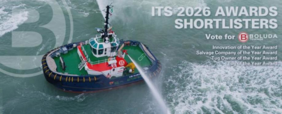 Boluda Towage finalista en cuatro categorías de los ITS Awards 2026. Boluda Towage finalista en cuatro categorías de los ITS Awards 2026.