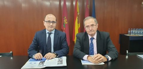 El director del Instituto de Fomento, Joaqu&iacute;n G&oacute;mez, y el director del Centro Europeo de Empresas e Innovaci&oacute;n Cartagena, &Aacute;ngel Mart&iacute;nez-Conde, en la presentaci&oacute;n del proyecto europeo  &lsquo;Interreg Europe Found