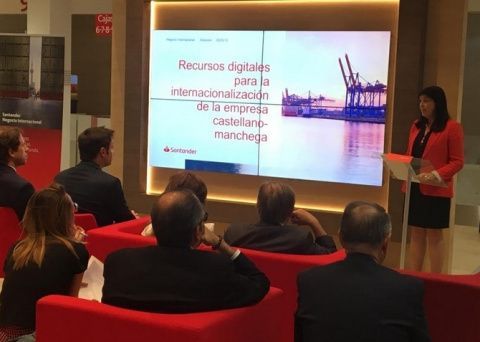 Intervenci&oacute;n de Cristina Garc&iacute;a S&aacute;nchez, Directora de Negocio Internacional de Banco Santander en Castilla la Mancha.
