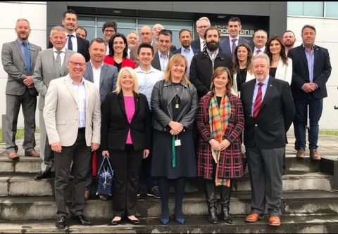 La delegación galesa. La delegación galesa.