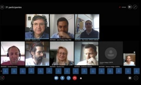 Imagen de los participantes en la reuni&oacute;n de hoy que se ha llevado a cabo de manera virtual.