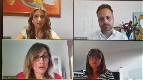 Los travel managers reunidos en un webinar.
