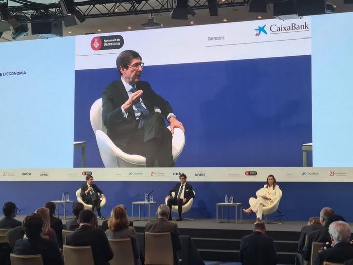Jos&eacute; Ignacio Goirigolzarri, presidente de CaixaBank, en su intervenci&oacute;n en la Reuni&oacute;n del Cercle d&rsquo;Economia.