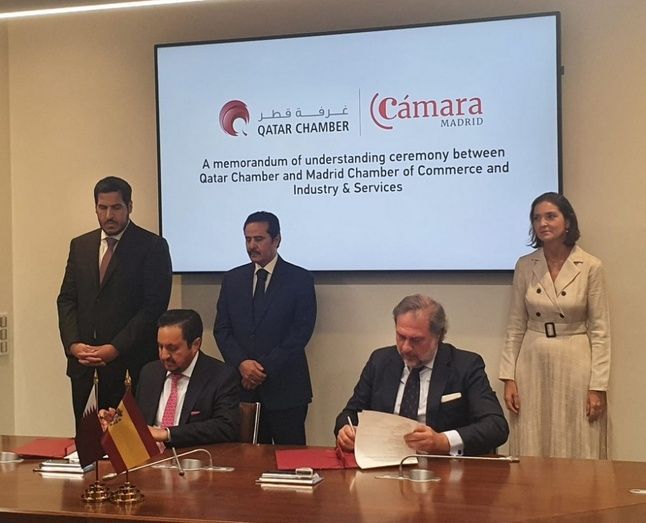 La firma del memorando de entendimiento Madrid - Qatar.