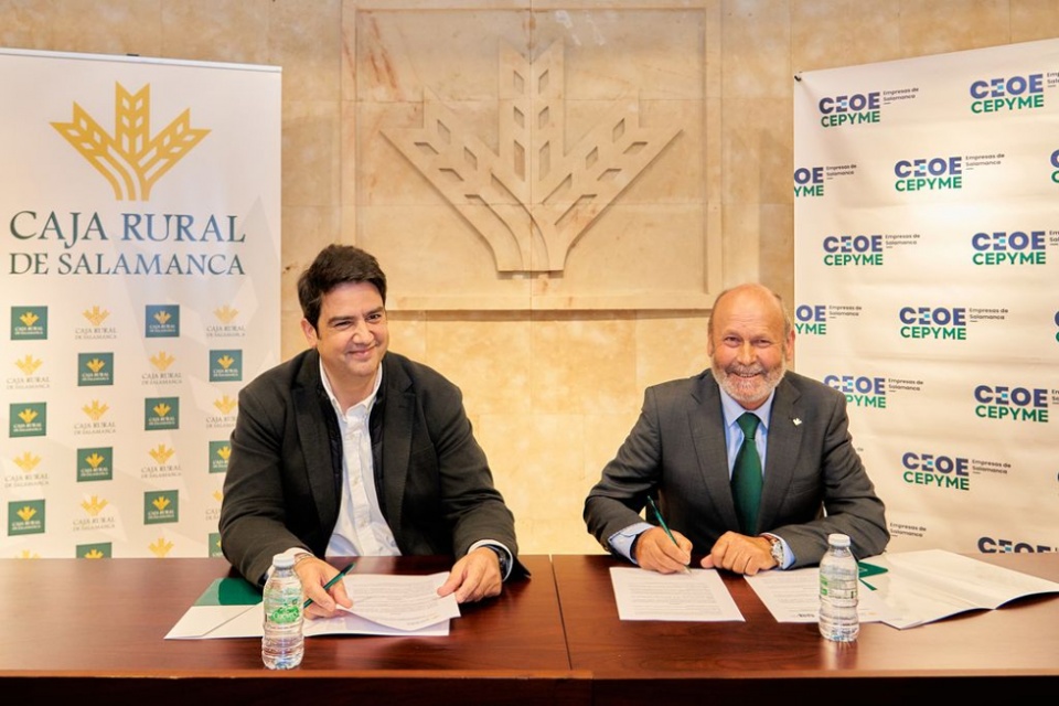 Caja Rural de Salamanca y CEOE CEPYME Salamanca unen fuerzas con un acuerdo de colaboraci&oacute;n.
