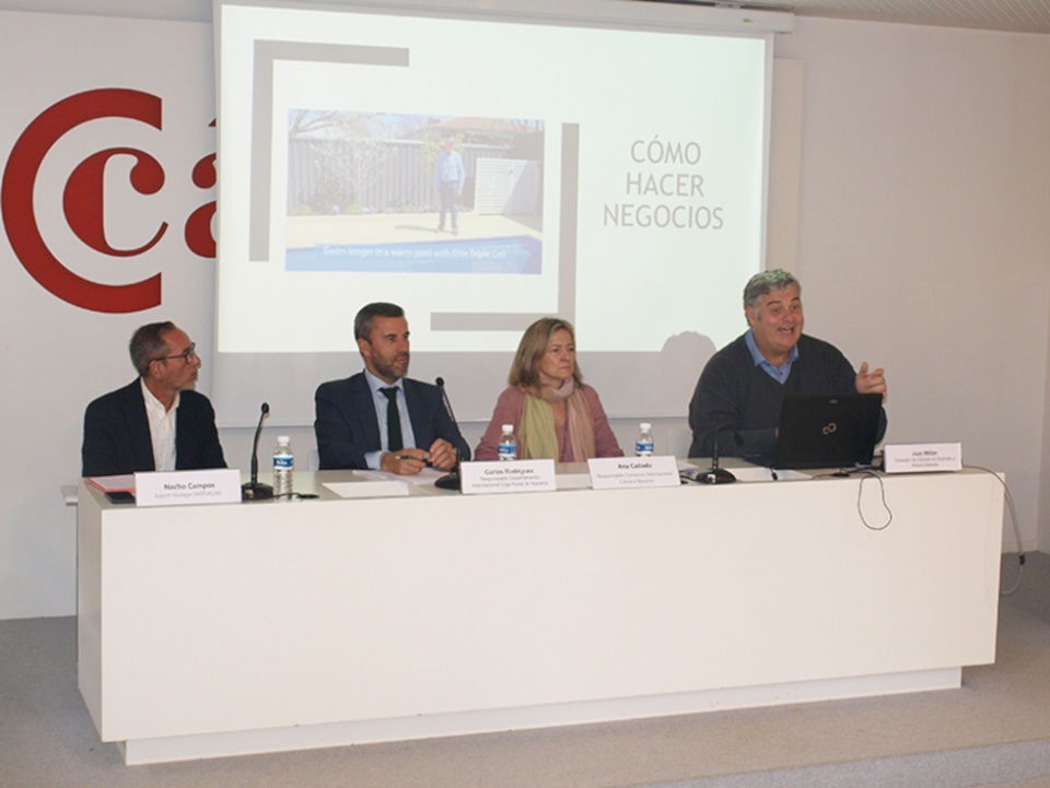 Jornada &ldquo;Oportunidades de negocio en Ocean&iacute;a&rdquo; celebrada en la sede de la C&aacute;mara de Comercio de Navarra.