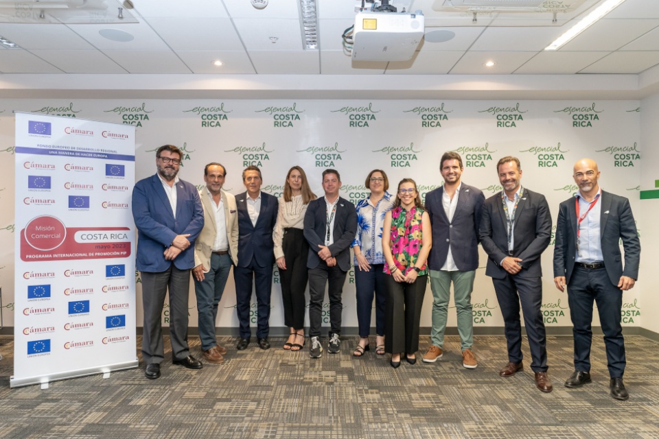 Grupo de empresas de la comarca participantes en la misi&oacute;n comercial a Costa Rica celebrada en 2023.