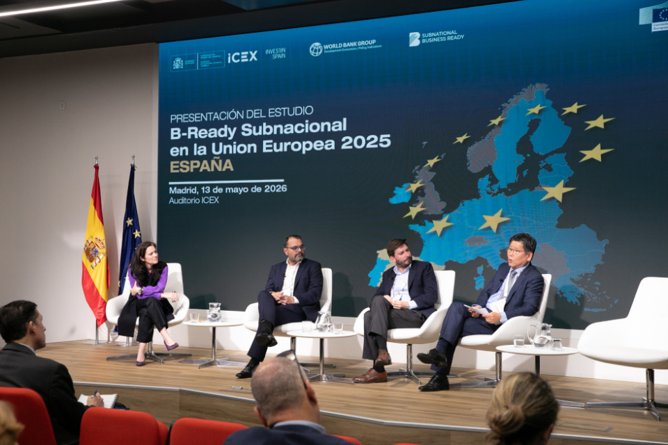 ICEX, en colaboración con el Grupo Banco Mundial, ha presentado hoy el informe Business Ready Subnational 2025: Spain. (Foto: ICEX) ICEX, en colaboración con el Grupo Banco Mundial, ha presentado hoy el informe Business Ready Subnational 2025: Spain. (Foto: ICEX)
