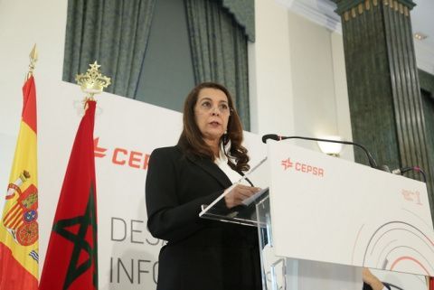 Karima Benyaich durante el Desayuno Informativo celebrado en Madrid.