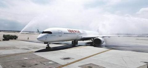 El A350-900 de Iberia &ldquo;Pl&aacute;cido  Domingo&rdquo;.
