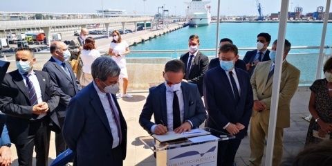 El ministro alem&aacute;n de exteriores, Heiko Maas durante la visita.