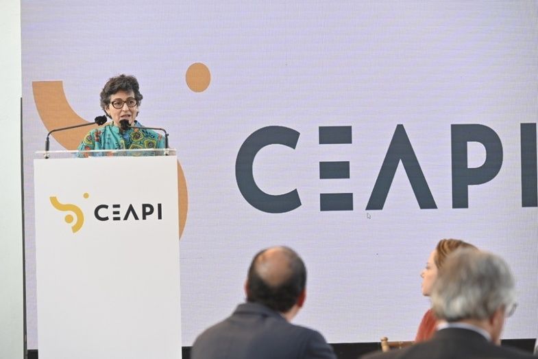 La Ministra González Laya, durante su intervención. La Ministra González Laya, durante su intervención.