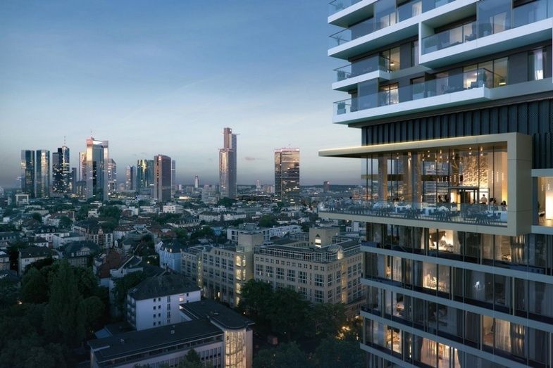 Melia Frankfurt City, terraza del Restaurante.