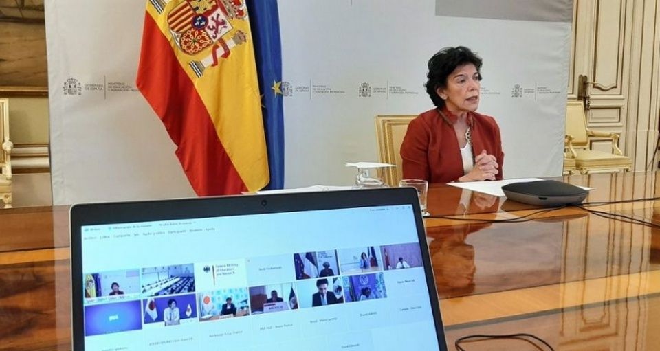 La ministra de Educaci&oacute;n y Formaci&oacute;n Profesional. Isabel Cela&aacute;, durante la reuni&oacute;n del G20.