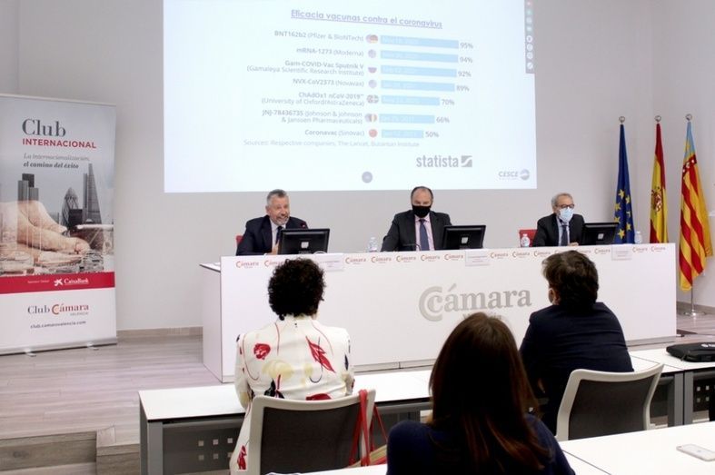 El encuentro fue moderado por el coordinador del Departamento Internacional de C&aacute;mara Valencia, Vicente Momp&oacute;.