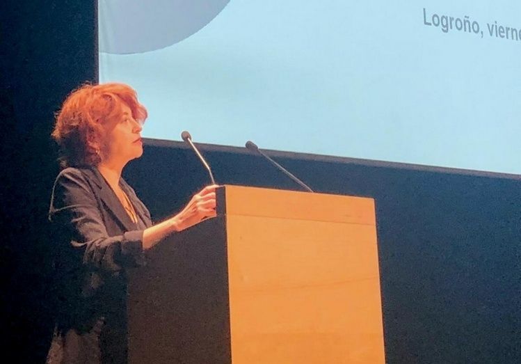 La consejera delegada de ICEX Espa&ntilde;a Exportaci&oacute;n e Inversiones, Mar&iacute;a Pe&ntilde;a, durante su intervenci&oacute;n.