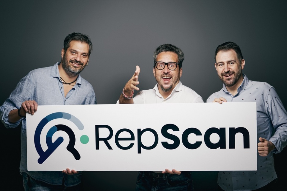 Coque Moreno, Josep Coll y Alejandro Castellano co fundadores de RepScan.