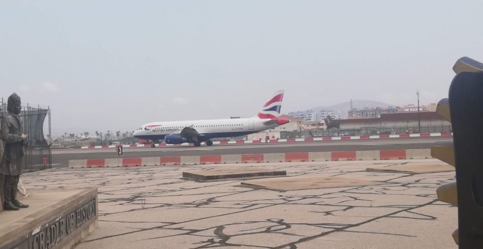 Pista en el Aeropuerto de Gibraltar.